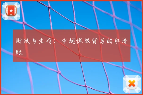 财政与生存：中超保级背后的经济账